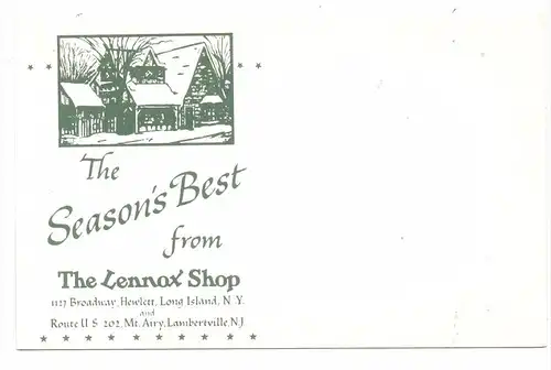 USA - NEW YORK - LONG ISLAND, Hewlett, The Lennox Shop, Season's Best, Christmas