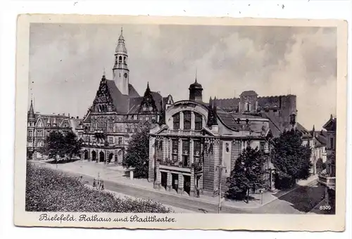 4800 BIELEFELD, Rathaus und Stadttheater, 1941, Feldpost an die L 14968, Flak-Abt. 435