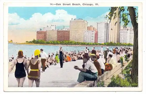 USA - ILLINOIS - CHICAGO, Oak Street Beach, 1936