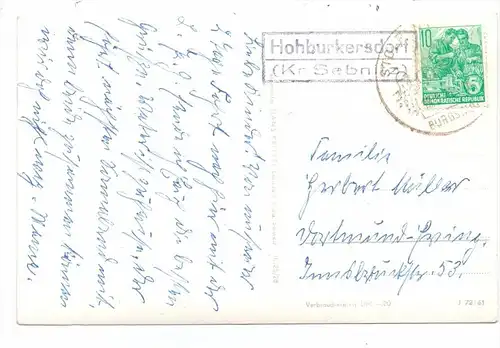 0-8351 HOHBURKERSDORF, Postgeschichte, Landpoststempel, 1951