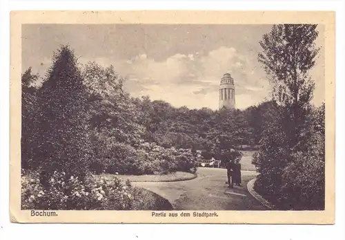 4630 BOCHUM, Partie aus dem Stadtpark, 1924, kl. Druckstelle