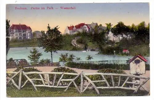 4630 BOCHUM, Wasserfall im Park, 1914