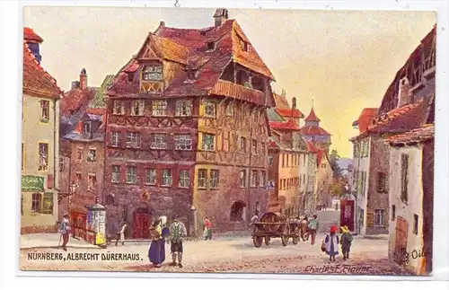 8500 NÜRNBERG, Albrecht Dürer Haus, Künstler-Karte Charles Flower, TUCK Oilette