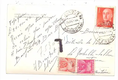 E 17480 ROSAS, Vista general, Timbre Taxe