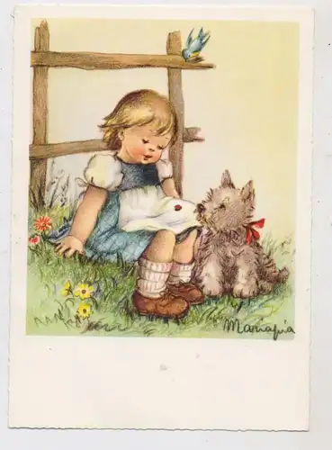 KINDER - Mädchen mit kleinem Hund, Mariapia