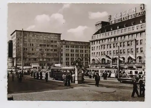 4300 ESSEN, Bahnhofsvorplatz, Handelshof, Strassenbahnen, Omnibusse, 1959