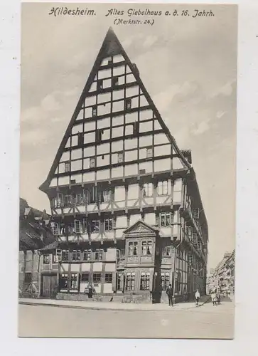 3200 HILDESHEIM, Altes Giebelhaus Marktstrasse 24, Briefkasten,, ca. 1910, Hildesia Verlag