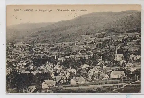 NIEDER-SCHLESIEN - BAD FLINSBERG / SWIERADOW ZDROJ, Blick nach dem Hochstein, 1921