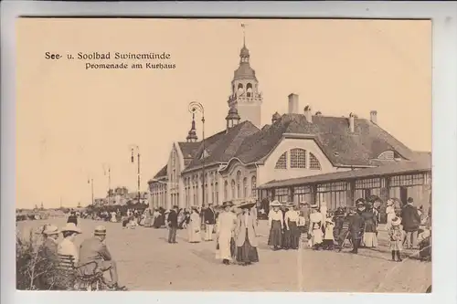 POMMERN - SWINEMÜNDE / SWINOUSCIE, Promenade am Kurhaus