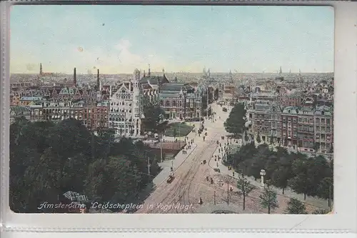 AMSTERDAM, Leidscheplein in Vogelvlugt, 1905, Verlag: Trenkler