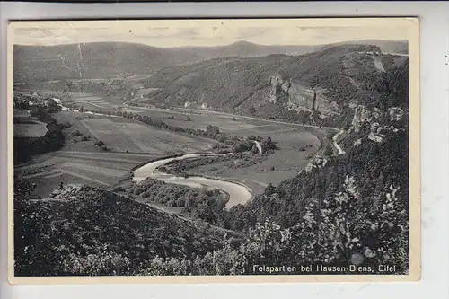 5169 HEIMBACH - HAUSEN - BLENS, Felspartien, 30er-Jahre, Briefmarke fehlt