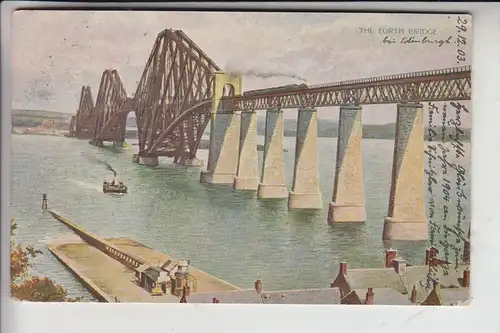UK - SCOTLAND - MIDLOTHIAN - EDINBURGH, Forth Bridge, artist card