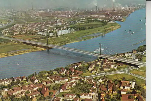 4100 DUISBURG - HOMBERG, Luftaufnahme Rheinbrücke Homberg-Essenberg - Neuenkamp