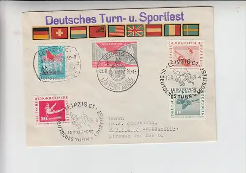 SPORT - LEICHTATHLETIK - Sonderstempel 1959 Deutsches Turnfest, Leipzig