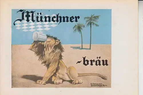 BIER - MÜNCHNER LÖWENBRÄU - Werbekarte1961 / Beer / Biere / Birra / Cerveza