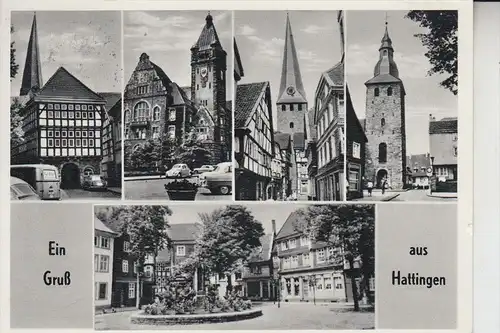 4320 HATTINGEN, Mehrbildkarte 1962, aptierter Stempel