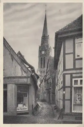 3070 NIENBURG, Alt Nienburg mit Kirche 1960