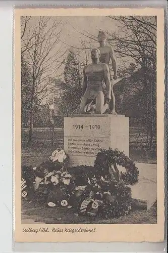 5190 STOLBERG, Neues Kriegerdenkmal, NS-Ausschmückung