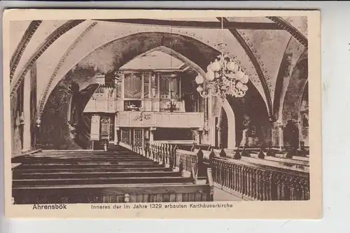 2405 AHRENSBÖK, Inneres der im Jahre 1329 erbauten Karthäuserkirche, Kirchenorgel