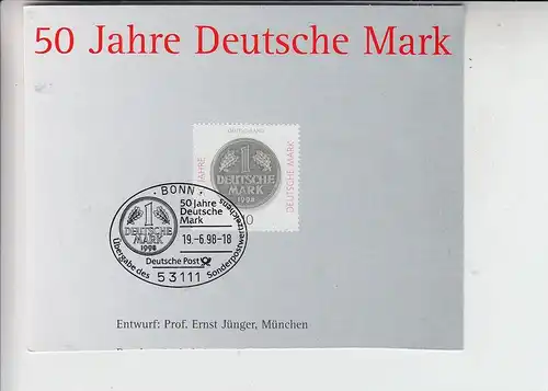 GELD - MÜNZEN - Sonderstempel 50 Jahre Deutsche Mark 1998