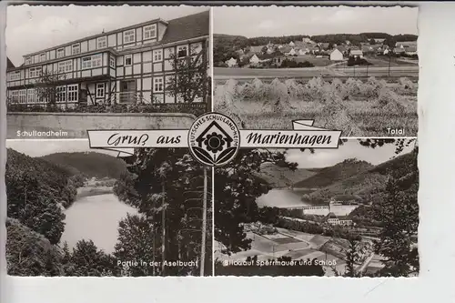 3546 VÖHL - MARIENHAGEN, Mehrbildkarte 1951, Landpoststempel "Marienhagen über Korbach"