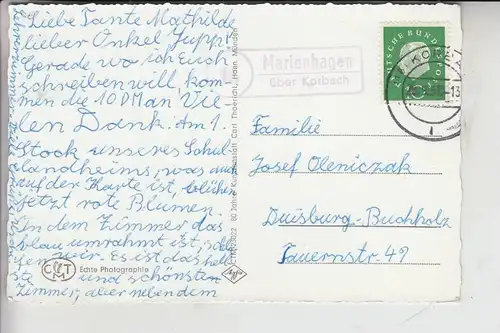 3546 VÖHL - MARIENHAGEN, Mehrbildkarte 1951, Landpoststempel "Marienhagen über Korbach"