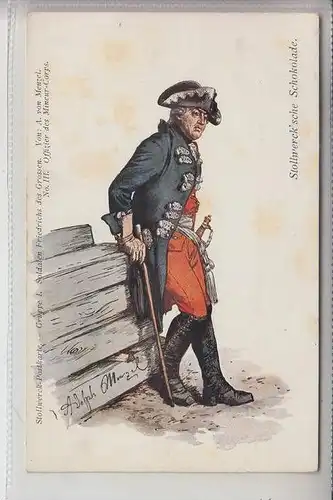 MILITÄR - UNIFORM - Soldaten Friedrich des Grossen / Off. d. Mineur-Corps, Stollwerck-Karte