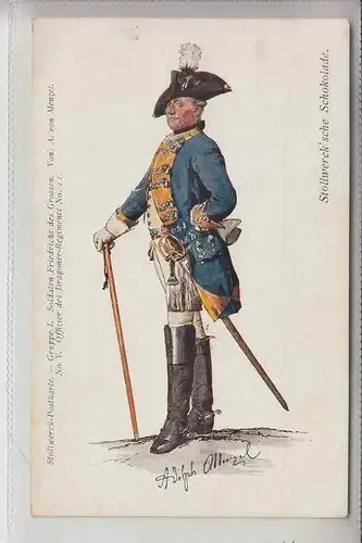 MILITÄR - UNIFORM - Soldaten Friedrich des Grossen / Off. d. Dragoner Regt. No. II, Stollwerck-Karte