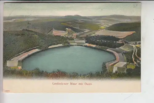 5568 DAUN - GEMÜND, GEMÜNDENER MAAR mit Daun 1907, Color