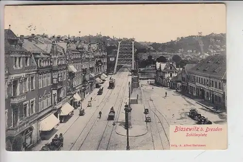 0-8000 DRESDEN - BLASEWITZ, Schillerplatz 1909, Briefmarke fehlt