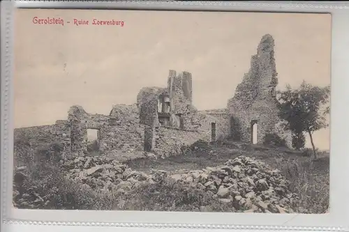 5530 GEROLSTEIN, Ruine Löwenburg 1908, Briefmarke fehlt teilweise