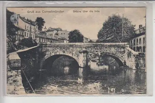 5100 AACHEN - CORNELIMÜNSTER, Brücke über die Inde 1919
