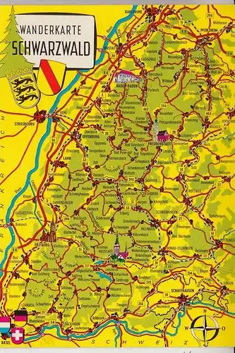 LANDKARTEN - MAPS - Wanderkarte Schwarzwald