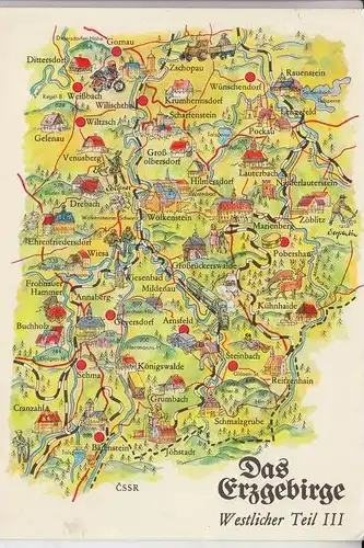 LANDKARTEN - MAPS - Das Erzgebirge, Westlicher Teil III