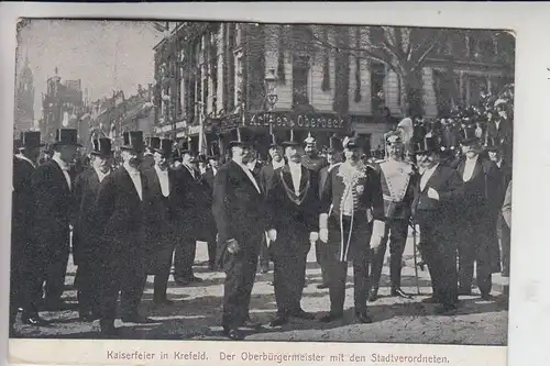 4150 KREFELD, Kaiserfeier in Krefeld, Der Oberbürgermeister mit den Stadtabgeordneten