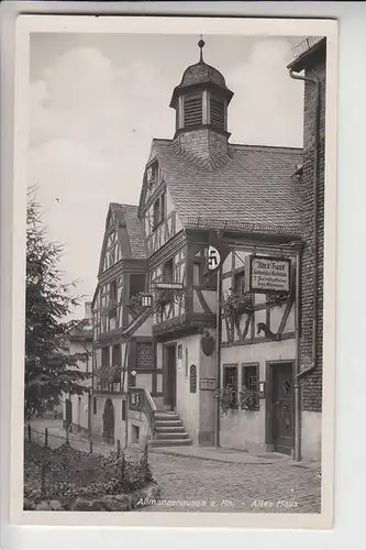 6220 RÜDESHEIM - ASSMANNSHAUSEN, Altes Haus, NS-Beflaggung