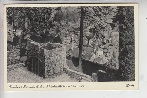 5108 MONSCHAU, Blick von der Festspielbühne auf die Stadt 1955