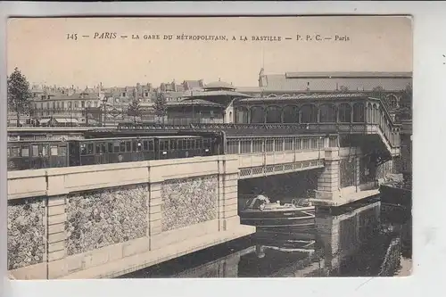 F 75000 PARIS, METRO - La Gare du Metropolitain, a la Bastille