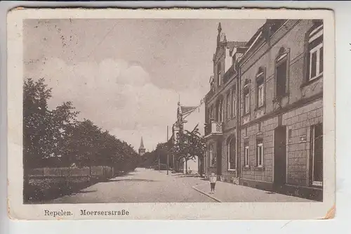 4130 MOERS - REPELEN, Moerserstrasse1920, belg. Militärpost, papierbedingt dünne Ecken