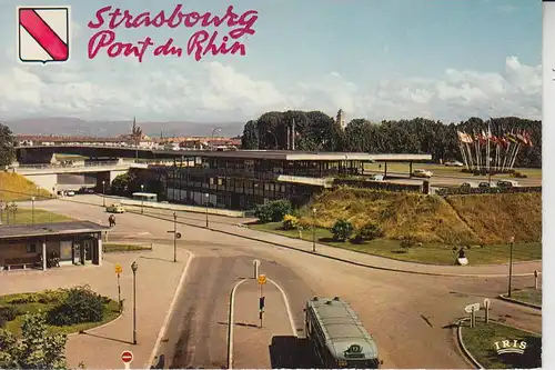 GRENZE - FRONTIER, Grenzstation Strasbourg an der Europabrücke nach Kehl