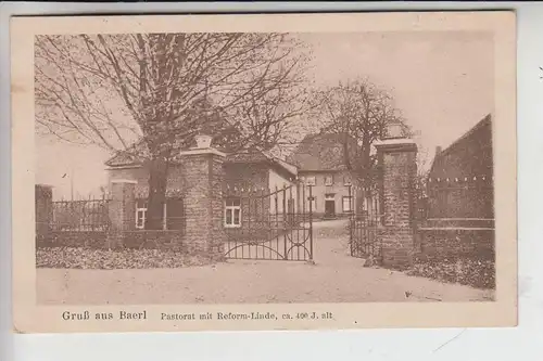 4100 DUISBURG - BAERL, Pastorat mit Reform-Linde, ca. 400 Jahre alt, 1920, belg. Militärpost