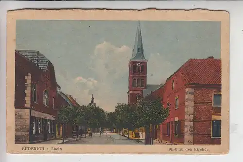 4230 WESEL - BÜDERICH, Blick zu den Kirchen