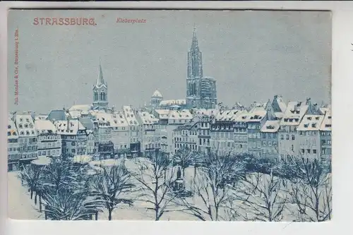 F 67000 STRASBOURG / STRASSBURG, Kleberplatz im Schnee