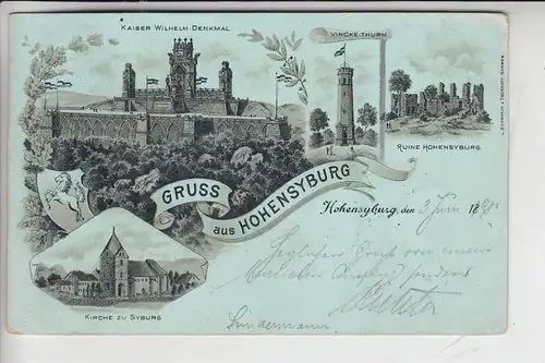 4600 DORTMUND - HOHENSYBURG, Lithographie 4-teilig, 1900