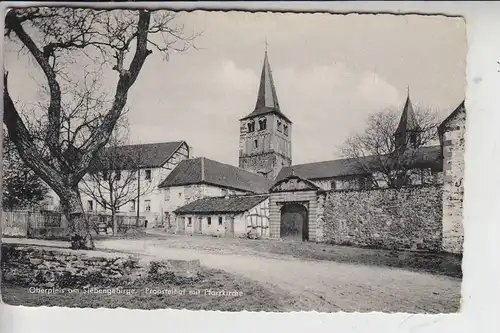 5330 KÖNIGSWINTER - OBERPLEIS, Probsteihof mit Pfarrkirche 1956, Briefmarke fehlt, Kl. Klebereste rückseitig