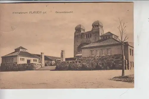 0-9900 PLAUEN, Krematorium Gesamtansicht 1924