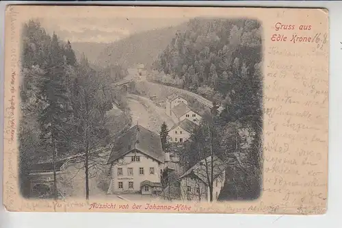 0-8223 KLINGENBERG - EDLE KRONE, Aussicht von der Johanna-Höhe 1902, dünne Stelle