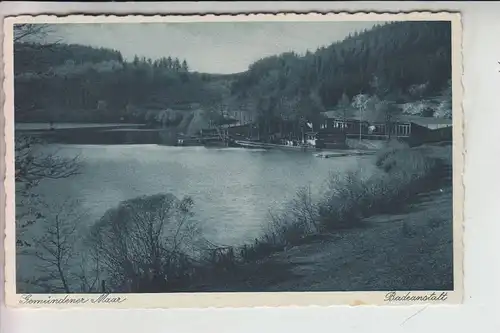 5568 DAUN - GEMÜND, GEMÜNDENER MAAR 1932, Badeanstalt, mit musikalischer Widmung