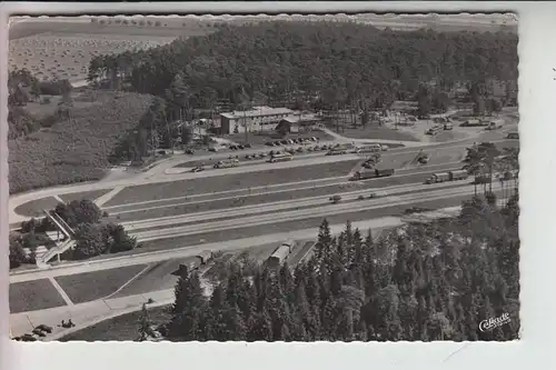 6102 PFUNGSTADT, Autobahn-Rasthaus, 1958, Luftaufnahme