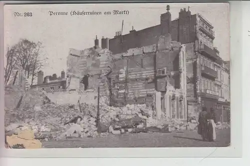 F 80200 PERONNE, Marktplatz 1.Wletkrieg, Zerstörungen, Mängel AF
